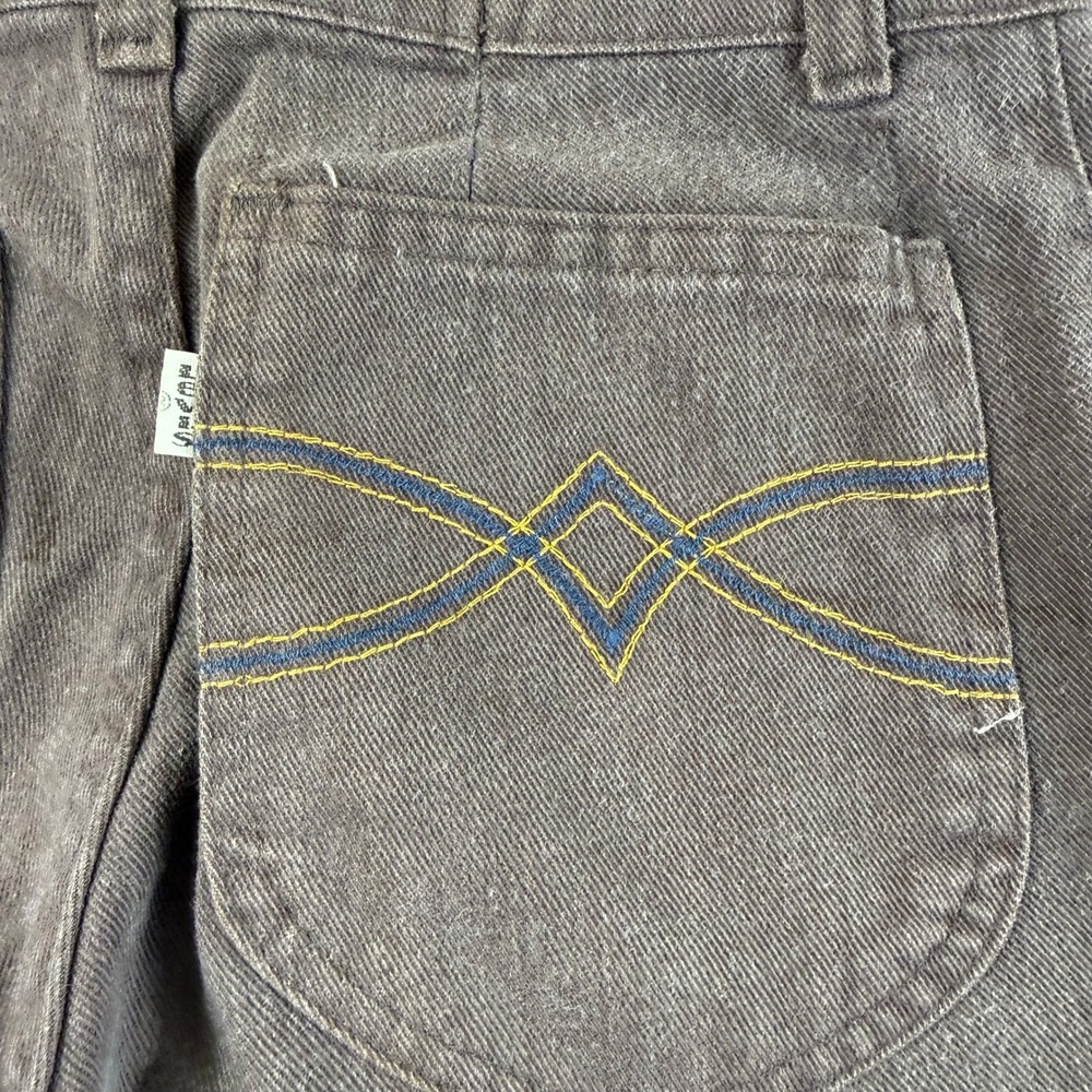 Vintage‎ Levis Brown High Waisted Flare Jeans 1970 24x26.5 Wide Leg Bell Bottom - Picture 15 of 16